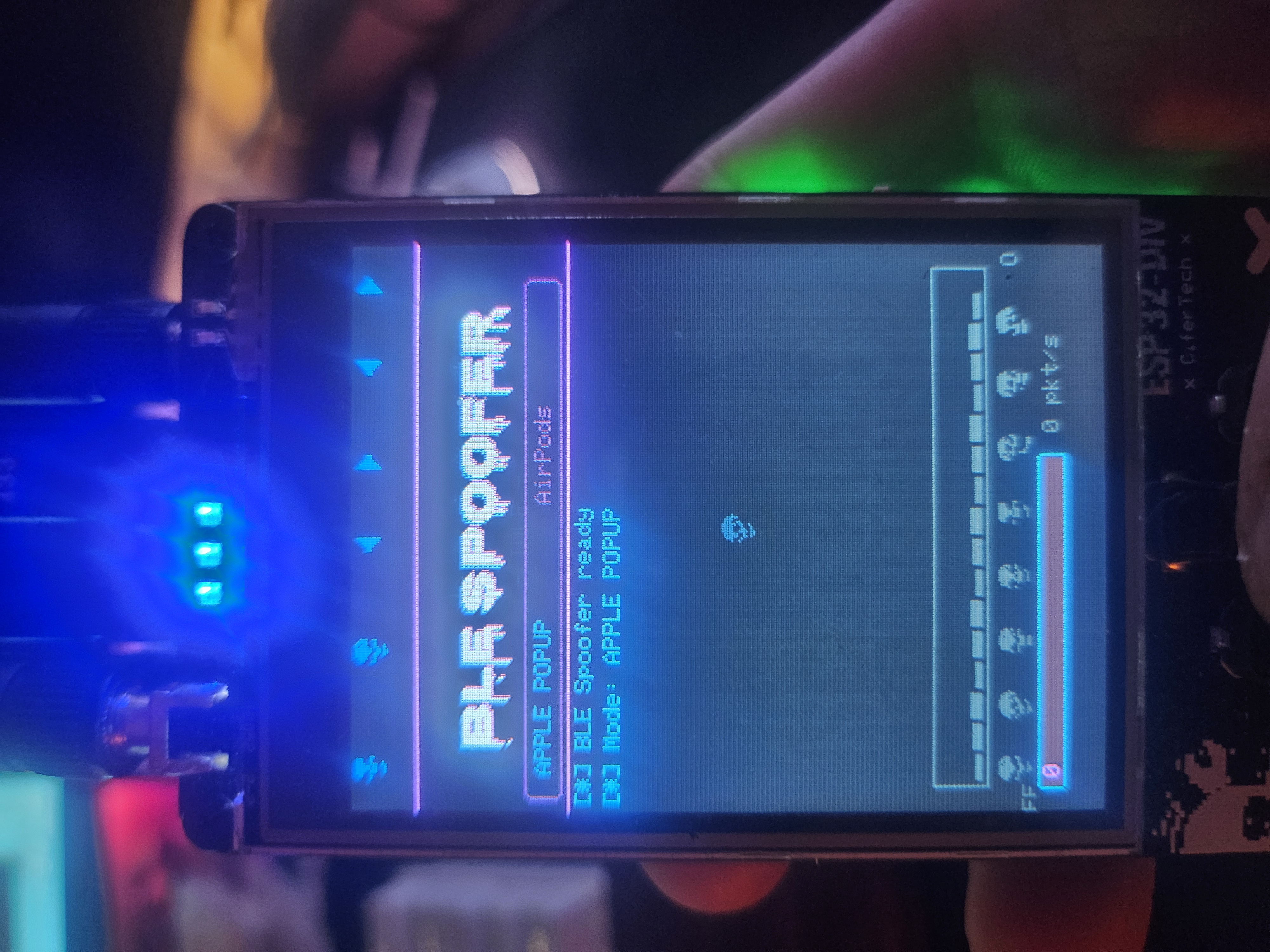 ESP32-DIV v2.1 — BLE spoofer